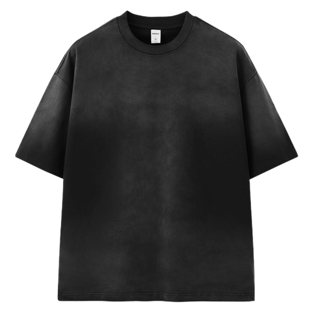 Oversized Washed Tee (Black)