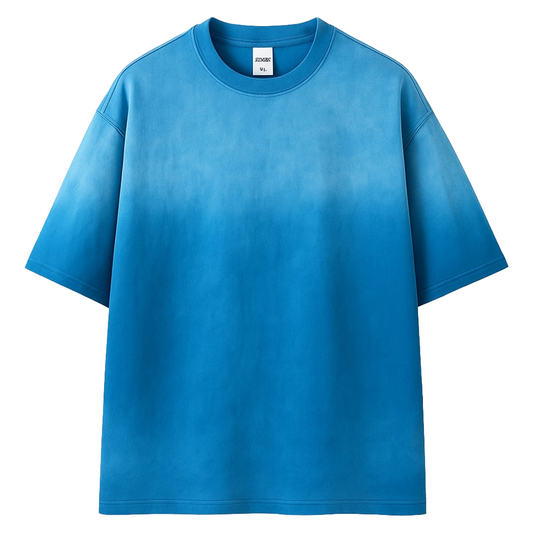 Oversized Washed Tee (Light Blue