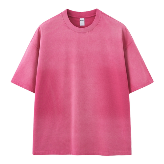 Oversized Washed Tee (Pink)